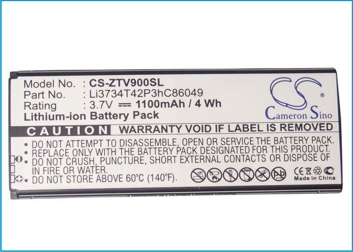 Replacement Battery for SRF  StarAddict – Mobile, SmartPhone – 1100mAh / 4.07Wh / 3.7V