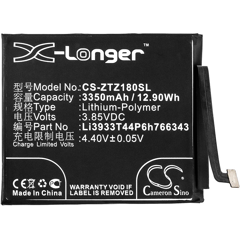 Replacement Battery for ZTE Nubia Z18 mini Dual SIM – Mobile, SmartPhone – 3350mAh / 12.90Wh / 3.85V