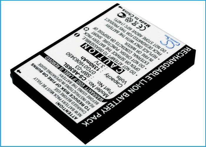 Replacement Battery for Asus  Mypal A630 – GPS, Navigator – 1350mAh / 5.00Wh / 3.7V