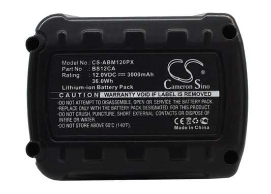 Replacement Battery for AEG  MC-BS12CA – Power Tools – 3000mAh / 36.0Wh / 12.0V