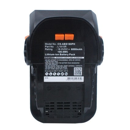Replacement Battery for AEG BBM 18 STX BBM18 STX, BFL 18, – 6000mAh / 108.0Wh
