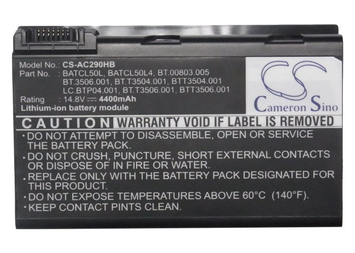 Replacement Battery for Acer  Aspire 9010 – Notebook, Laptop – 4400mAh / 14.8V