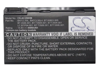 Replacement Battery for Acer  Aspire 9010 – Notebook, Laptop – 4400mAh / 14.8V