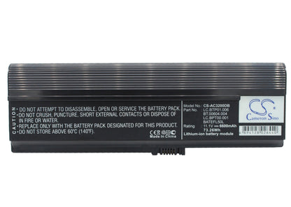 Replacement Battery for Acer  Acer TravelMate 3000 – Notebook, Laptop – 6600mAh / 11.1V
