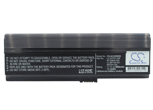 Replacement Battery for Acer  Acer TravelMate 3000 – Notebook, Laptop – 6600mAh / 11.1V