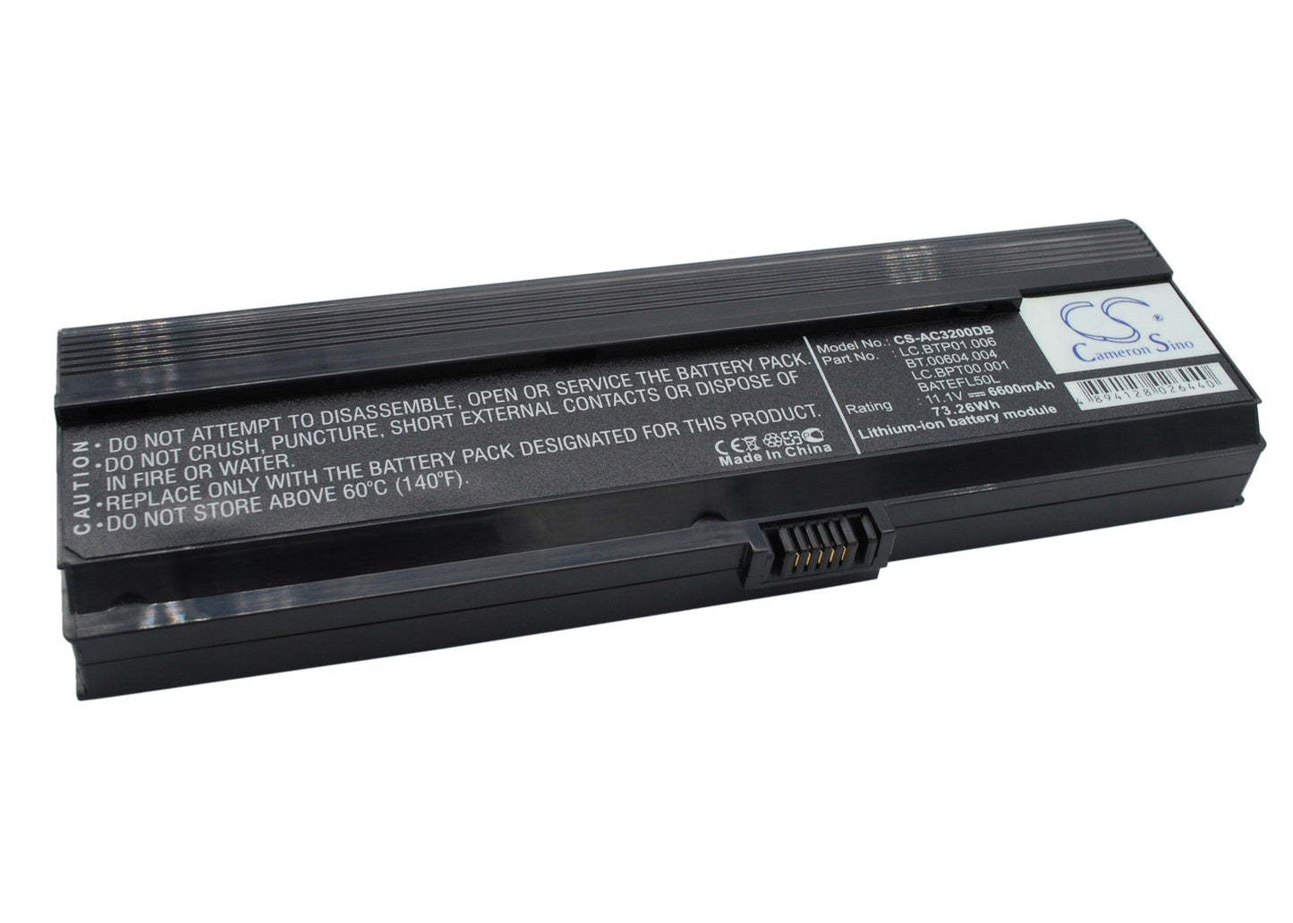 Replacement Battery for Acer  Acer TravelMate 3000 – Notebook, Laptop – 6600mAh / 11.1V