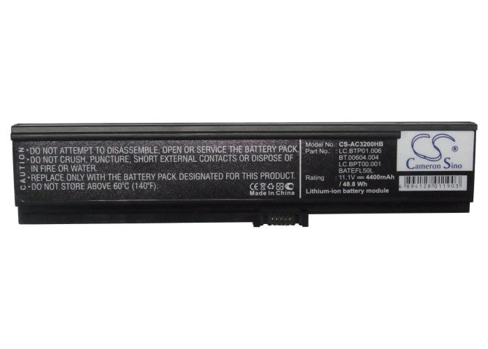 Replacement Battery for Acer  Acer TravelMate 3000 – Notebook, Laptop – 4400mAh / 11.1V