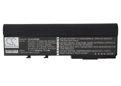 Replacement Battery for Acer  Aspire 2420 – Notebook, Laptop – 6600mAh/73.26Wh / 11.1V