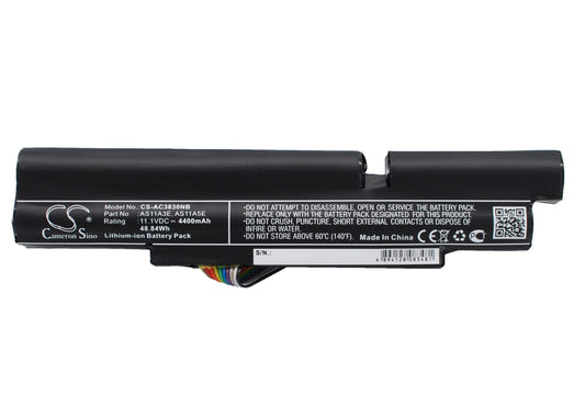 Replacement Battery for Acer  Aspire 4830T-6642 – Notebook, Laptop – 4400mAh / 48.84Wh / 11.1V