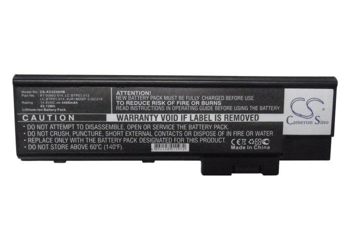 Replacement Battery for Acer  Aspire 3661WLMi – Notebook, Laptop – 4400mAh/65.12Wh / 14.8V