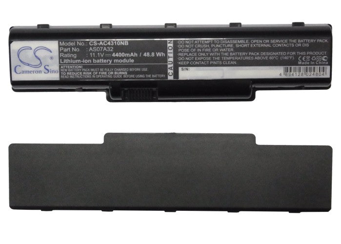 Replacement Battery for GATEWAY  NV5207U – Notebook, Laptop – 4400mAh/48.84Wh / 11.1V