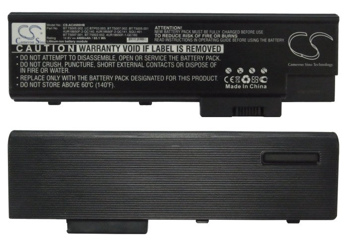 Replacement Battery for Acer  Aspire 1410 – Notebook, Laptop – 4400mAh/65.12Wh / 14.8V