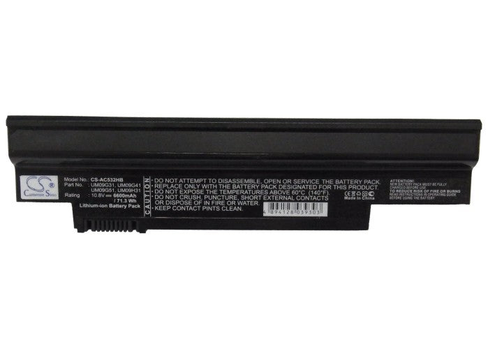 Replacement Battery for Acer  AO532h-21b – Notebook, Laptop – 6600mAh / 10.8V