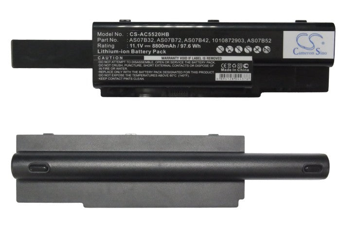 Replacement Battery for Gateway  MD7801u – Notebook, Laptop – 8800mAh / 11.1V