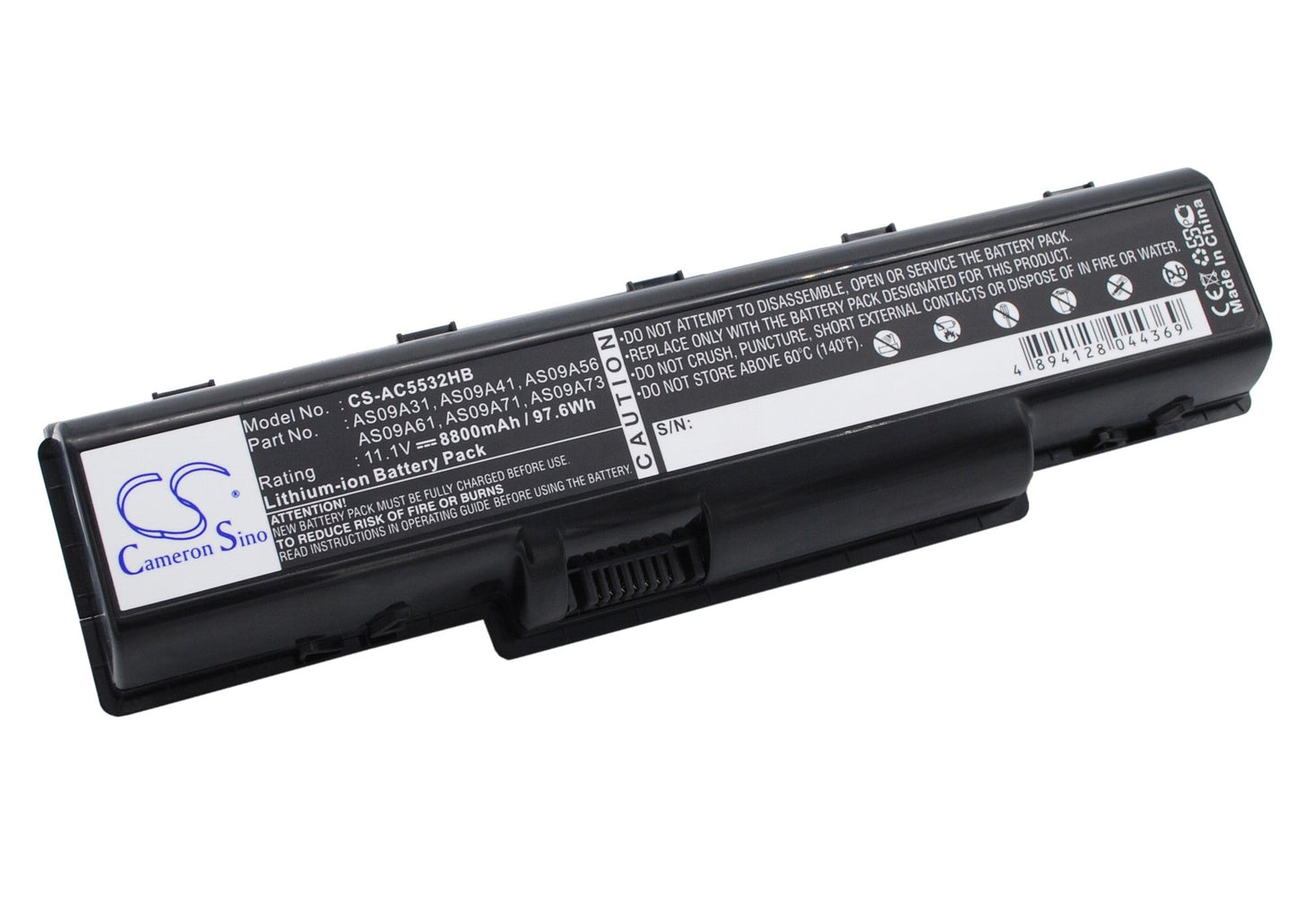 Replacement Battery for Gateway  NV52 – Notebook, Laptop – 8800mAh / 11.1V