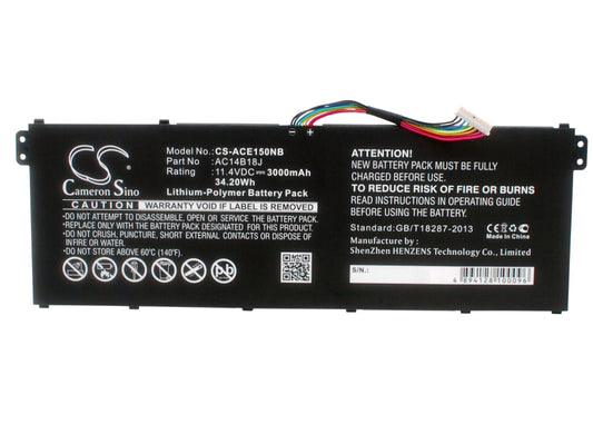 Replacement Battery for Acer  Aspire 3 A315-53G-5968 – Notebook, Laptop – 3000mAh / 34.20Wh / 11.4V