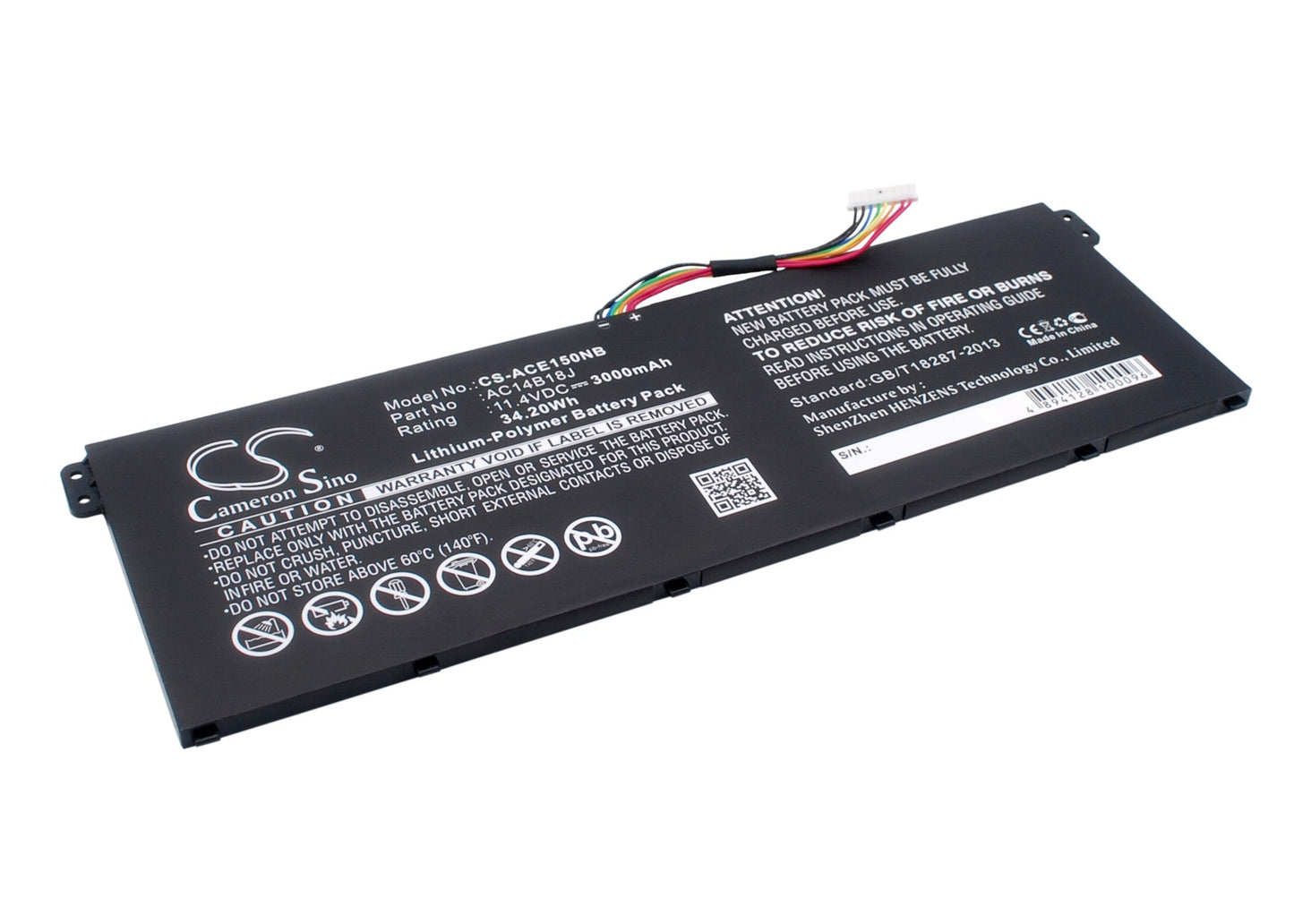 Replacement Battery for Gateway  B116-M – Notebook, Laptop – 3000mAh / 34.20Wh / 11.4V