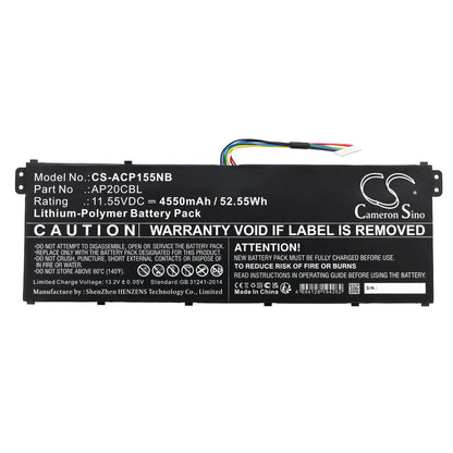 Replacement Battery for Acer  Aspie Vero AV15-51-31UK – Notebook, Laptop – 4550mAh / 52.55Wh / 11.55V