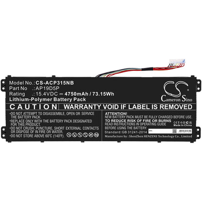 Replacement Battery for Acer  Conceptd 3 Cn315-71-72j3 – Notebook, Laptop – 4750mAh / 73.15Wh / 15.4V