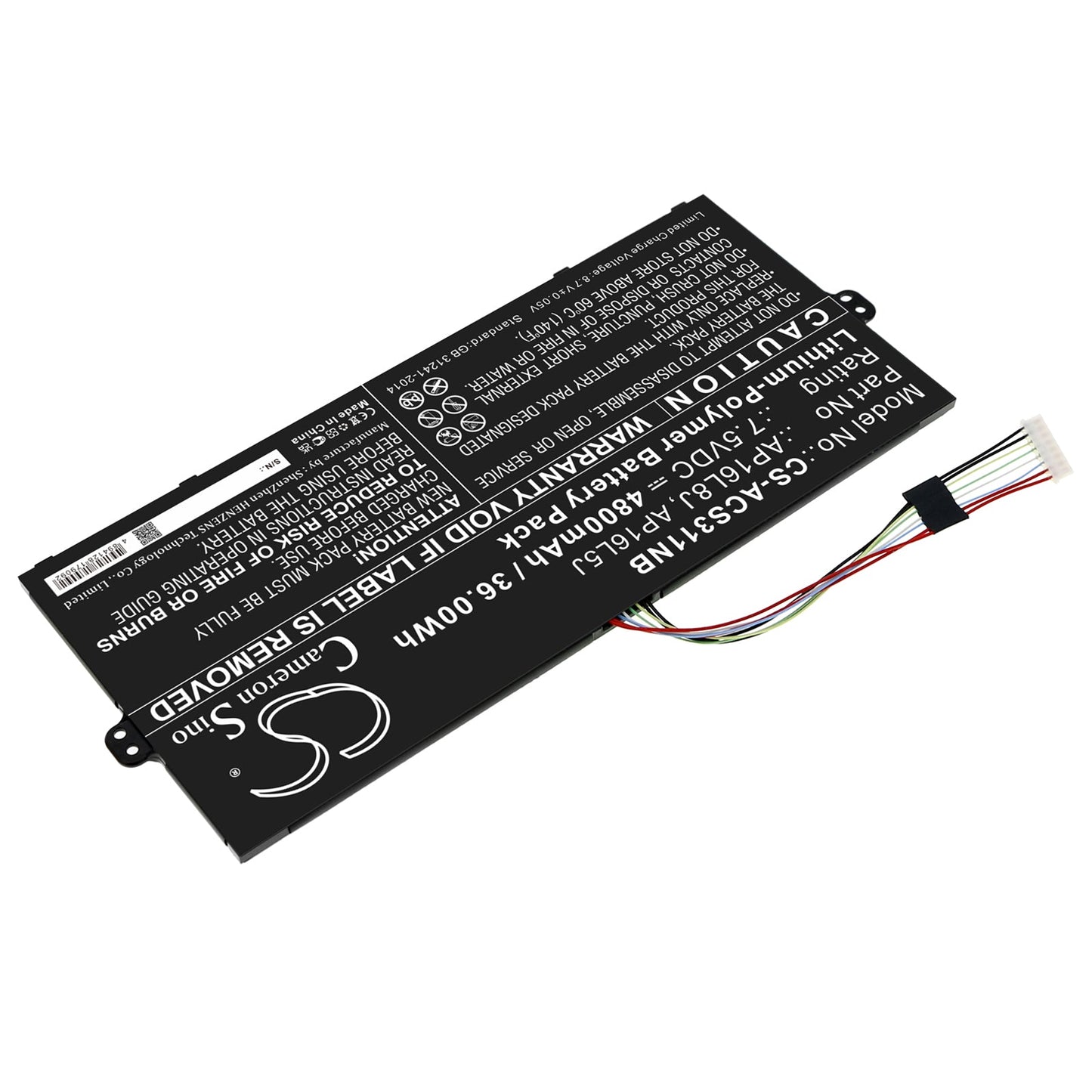 Replacement Battery for Acer  Chromebook Spin 311 CP311-2H – Notebook, Laptop – 4800mAh / 36.00Wh / 7.5V