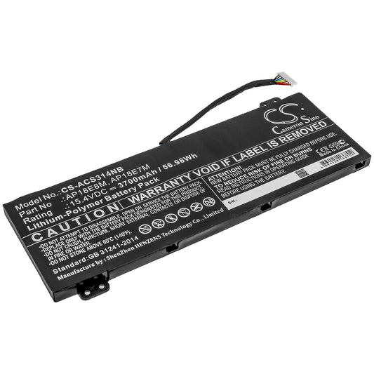 Replacement Battery for Acer  Aspire 7 715-74G-52MV – Notebook, Laptop – 3700mAh / 56.98Wh / 15.4V