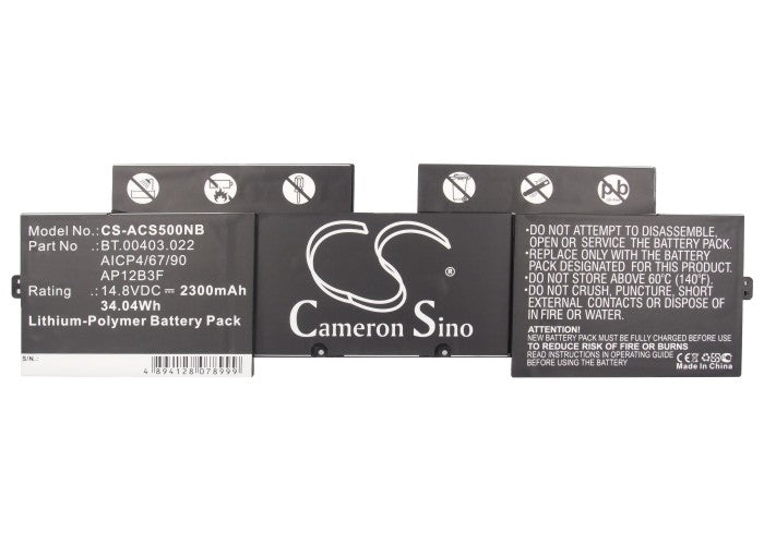 Replacement Battery for Acer  Aspire  S5-391-6495 – Notebook, Laptop – 2300mAh/34.04Wh / 14.8V