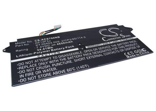 Replacement Battery for Acer  Aspire R14 – Notebook, Laptop – 4650mAh / 34.41Wh / 7.4V