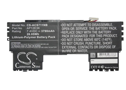 Replacement Battery for Acer  Aspire Aspire S7 11" – Notebook, Laptop – 3790mAh / 28.05Wh / 7.4V