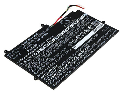 Replacement Battery for Acer  Aspire Switch 11 SW5-173 – Notebook, Laptop – 4400mAh / 33.44Wh / 7.6V