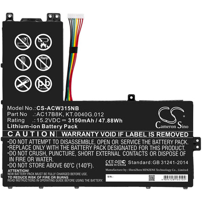 Replacement Battery for Acer  SF315-52G-51HV – Notebook, Laptop – 3150mAh / 47.88Wh / 15.2V