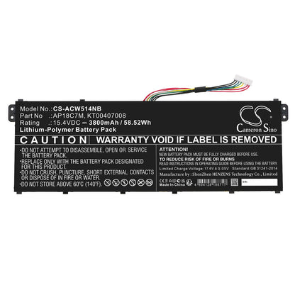 Replacement Battery for Acer  ConceptD 3 CN316-73G-729B – Notebook, Laptop – 3800mAh / 58.52Wh / 15.4V