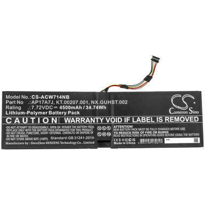 Replacement Battery for Acer  Swift 7 SF714-51T – Notebook, Laptop – 4500mAh / 34.74Wh / 7.72V