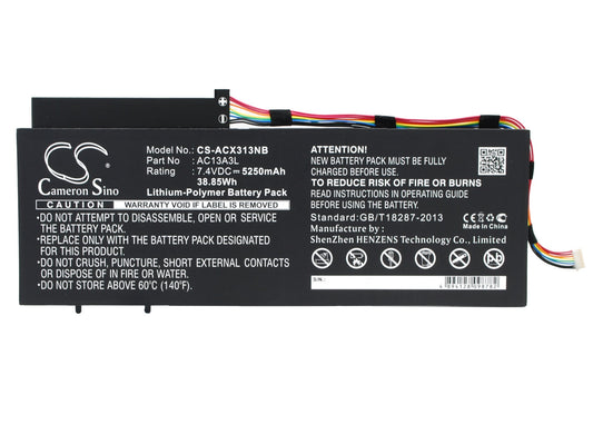 Replacement Battery for Acer  Aspire P3-131 – Notebook, Laptop – 5250mAh / 38.85Wh / 7.4V