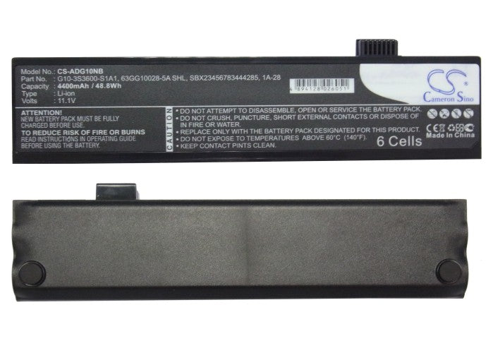Replacement Battery for ECS  G10L – Notebook, Laptop – 4400mAh / 11.1V