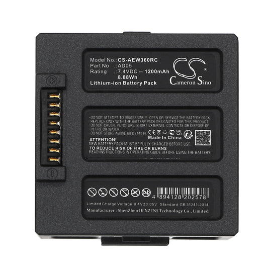Replacement Battery for AEE Sparrow 360 – 1200mAh / 8.88Wh