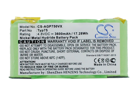 Replacement Battery for AEG  AG64x – Vacuum – 3600mAh / 17.28Wh / 4.8V