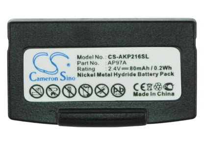 Replacement Battery for Williams Sound  WIR RX-18 Infrared Receiver – Wireless Headset – 80mAh / 0.19Wh / 2.4V