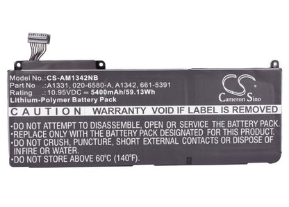 Replacement Battery for Apple  MacBook 13" – Notebook, Laptop – 5400mAh / 59.13Wh / 10.95V