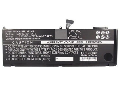 Replacement Battery for Apple  Macbook Pro 15" inch i7 – Notebook, Laptop – 7070mAh / 77.42Wh / 10.95V