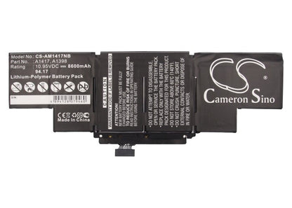 Replacement Battery for Apple  MacBook Pro Core i7 2.3 15" Re – Notebook, Laptop – 8600mAh / 94.17Wh / 10.95V