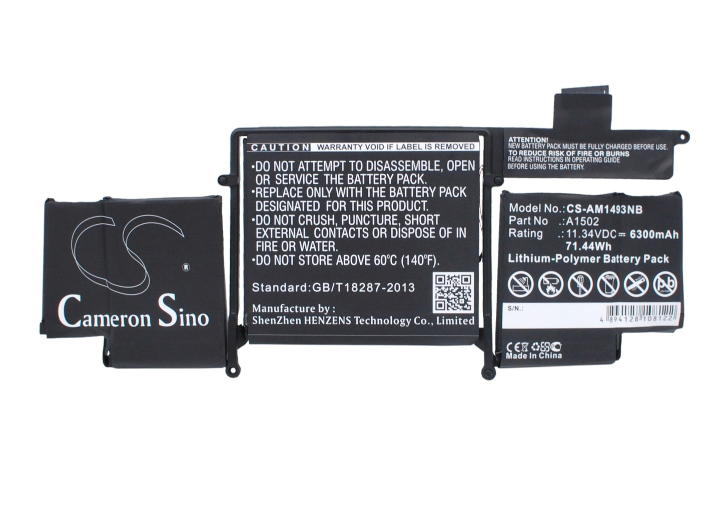 Replacement Battery for Apple  MacBook Pro ""Core i5" 2.4 13" – Notebook, Laptop – 6300mAh / 71.44Wh / 11.34V