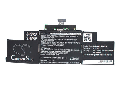 Replacement Battery for Apple  MacBook Pro Retina Display 15" – Notebook, Laptop – 8400mAh / 94.58Wh / 11.26V