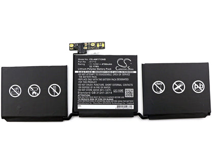 Replacement Battery for Apple  A1708 – Notebook, Laptop – 4700mAh / 52.17Wh / 11.1V