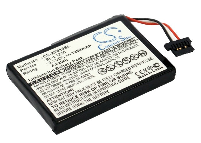 Replacement Battery for Airis  T610 – GPS, Navigator – 1250mAh / 4.63Wh / 3.7V