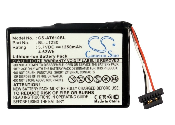 Replacement Battery for Airis  T610 – GPS, Navigator – 1250mAh / 4.63Wh / 3.7V
