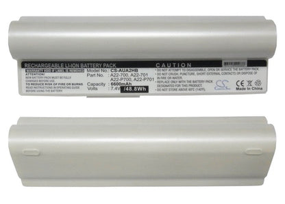 Replacement Battery for Asus  Eee PC 2G Linux – Notebook, Laptop – 6600mAh / 7.4V