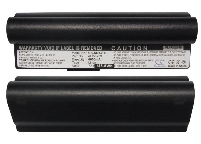 Replacement Battery for Asus  Eee PC 701SD – Notebook, Laptop – 6600mAh / 7.4V
