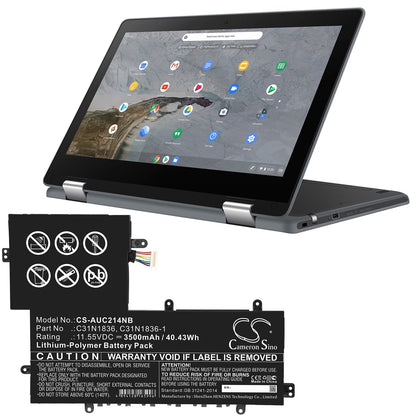 Replacement Battery for Asus  C204MA-1A – Notebook, Laptop – 3500mAh / 40.43Wh / 11.55V