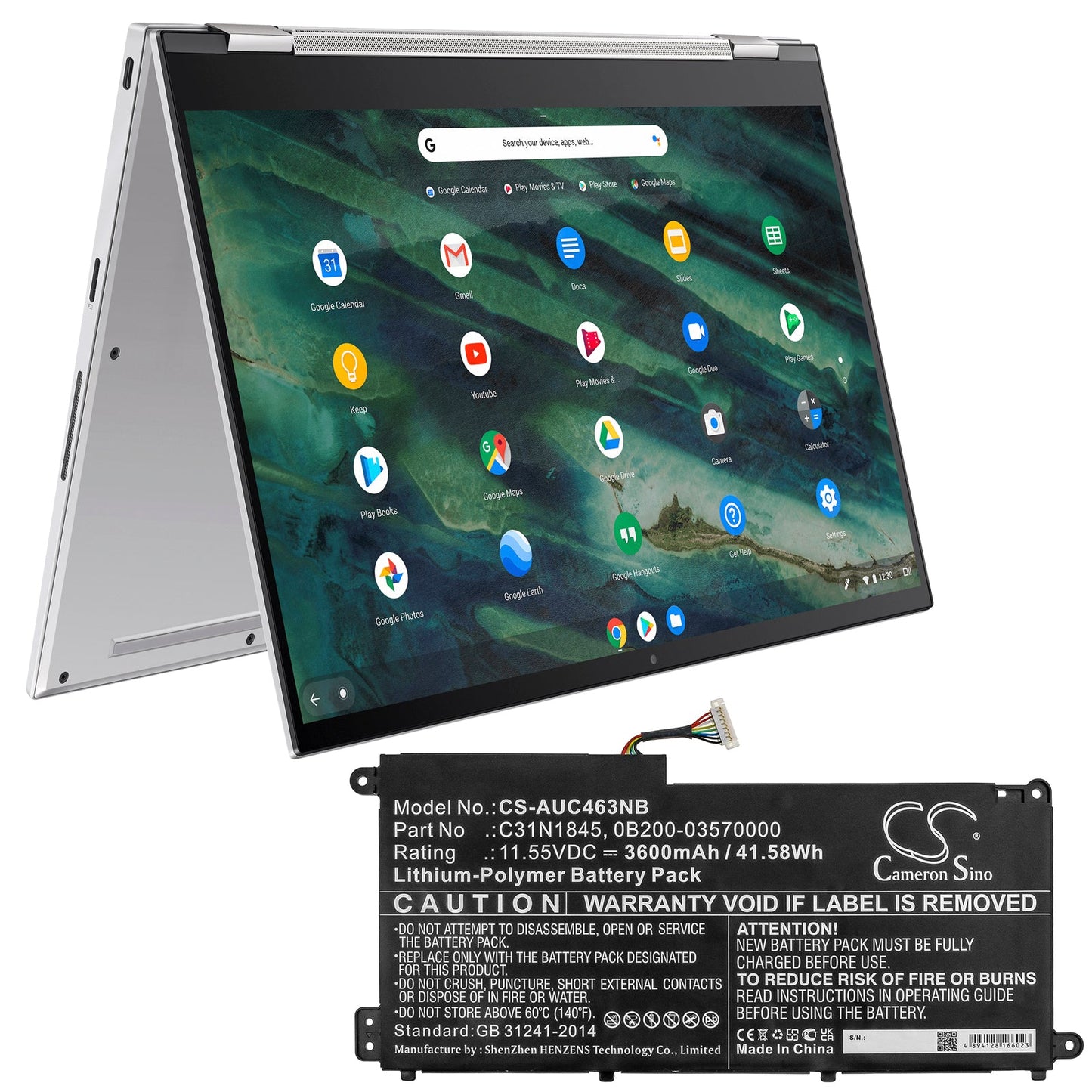 Replacement Battery for Asus  Chromebook C436FA – Notebook, Laptop – 3600mAh / 41.58Wh / 11.55V