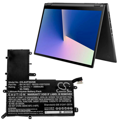 Replacement Battery for Asus  UX562FA – Notebook, Laptop – 3500mAh / 53.76Wh / 15.36V
